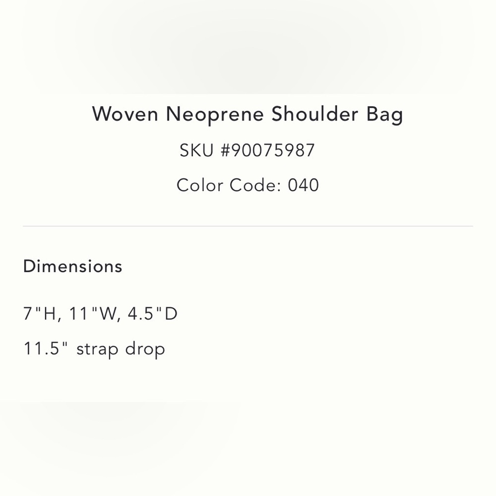 NWT new Anthropologie woven neoprene shoulder bag zip blue nylon purse - Picture 16 of 17